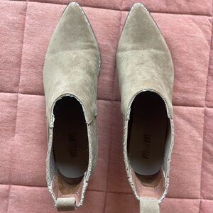 Taupe Suede Ankle Boots